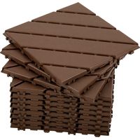 Randaco 22 baldosas cuadradas para patio - Paneles de unión para bricolaje - Para patio - Plástico - 30 x 30 cm - 22 piezas/2 m² - Antracita