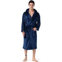 Bademäntel mit Kapuze für Damen und Herren – Bademäntel mit Kapuze – Saunamäntel – Bademäntel für Erwachsene – Marineblau XXL