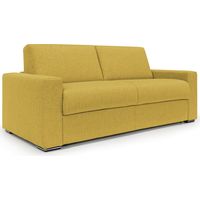 Nixon Schlafsofa mit 20 cm Matratze aus wasserfestem Stoff T03 200 cm (mat. 140x197) Gelb