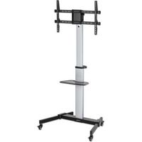 MANHATTAN Aluminium Multimedia TV-Ständer auf Rollen von 93,98 bis 218,44cm 37-86Zoll und bis zu 50k