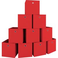 Ensemble de 10 boîtes pliantes Boîtes de pliage 28x27x27 - VCM