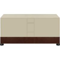 Housse de meuble étanche 420D, housse anti-poussière en tissu Oxford noir, housse étanche avec fenêtre de ventilation à poignée de bande étanche,beige+café