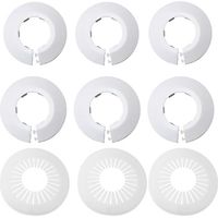 9 Pièce Rosaces Simples De Radiateur Cache Tuyau Rosace Radiateur Cache Tuyau Radiateur Radiateur De Tuyau Radiateurs De Tuyau En Plastique Pour Chauffage Couvercle (3 Modèles)