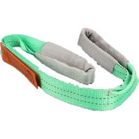 Cargo Lifting Sling Duplex Polyester Flat Webbing Lift Strap Colored Lifting Belt Load Handling Sling Heavy-Duty Lift and Tow Strap Lifting Strap (Green, 2T 1M)