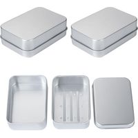 Paquet de 3 porte-savon en aluminium, porte-savon en aluminium avec plaque de vidange, porte-savon de voyage pour le stockage du savon à la maison et en voyage, étanche et résistant à l'h