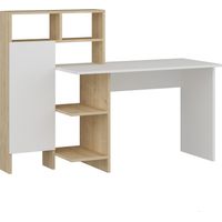 Holzschreibtisch "Bugra" - 135 x 60 x 111 cm - Weiß