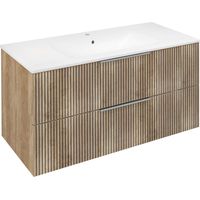 Sapho Cirasa - Mobiletto da lavabo 100x52x46 cm, 2 cassetti, rovere Alabama strip CR100-2322