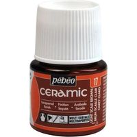 Pebeo Keramikfarbe braun geschuppt 45 ml glanzend