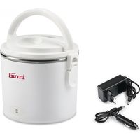 Girmi SC0201 Scaldavivande elettrico 0,7 L 36 W doppio voltaggio 12V 230V contenitore acciaio inox maniglia pieghevole colore Bianco