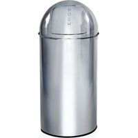 Poubelle à poussoir / Poubelle automatique PUSH 35L chrome hjh OFFICE