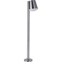 Lampada da terra Lampada da terra per esterno Lampada da terra per percorso in acciaio inox, argento IP44, dimmerabile, timer, controllo tramite app, LED, HxLxW 96.5x24x14cm, Eglo 97485