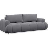 Selsey OMBO DOCE - Canapé convertible 3 places en velours hydrophobe, Gris