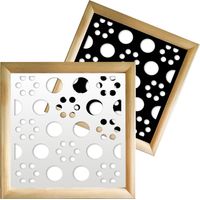 POINTS - Moduli Decorativi in Legno e PVC - Misura: 48x48 cm - Colore: nero
