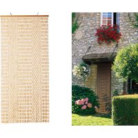 Rideau de porte olives de buis naturel 90 x 220 cm - Morel