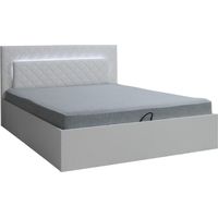 Lit coffre PANAREA – 2 places 180x200 cm avec sommier – Blanc alpin