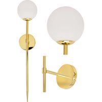 APPLIQUE da PARETE APP582-1W MODERNO ORO 90CM SFERA 1-PUNTI LUCE E27 16X27X88CM