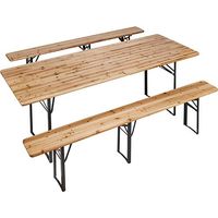 SET BIRRERIA TAVOLO+2 PANCHE PAPILLON 220X80X76,5H CM.- PESANTE