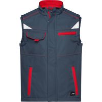 James & Nicholson Softshellweste Wind- und wasserabweisend JN852 Gr. 2XL carbon/red