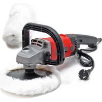 Wiltec – Polisseuse 1200W – 6 niveaux de vitesse – Régime jusqu'à 3000 tr/min – Disque Ø180 mm pour polissage précis