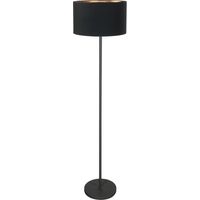 Mexlite - lámpara de pie - Noor - negro - metal textil - lámpara