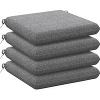 Coussins pour chaise de salle à manger 47x47x7cm Imperméable UV50+ Gris Lot de 4