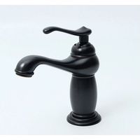 royaluxe -Robinet de lavabo Robinet de lavabo en laiton européen à poignée unique vintage(sans tuyau de raccordement) - Noir