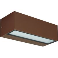Applique murale classique gea led ges2242 led ip65 en aluminium marron à double émission