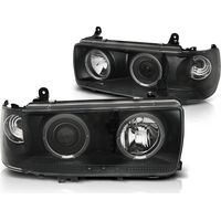 Faros doble halo llantas TOYOTA LAND CRUISER FJ 80 90-97 NEGRO