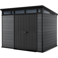 Keter – Abri de jardin résine 5,8 m² – Dimensions 279x218x226 cm – Résistant aux intempéries – Parois en Evotech avec renforts en acier