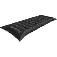 Tapis de Camping Pliable Antidérapant avec Sangles Noir