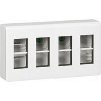 LEGRAND 078884L Box workstation con superficie in mosaico per moduli 4x4, bianco