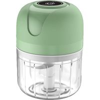 USB wiederaufladbarer elektrischer Zerkleinerer, Mini-Gemüseschneider 250 ml, Mini-Küchenmaschine, Küchenzerkleinerer, Mixer-Roboter, ideal für Zwiebeln, Pfeffer, Gemüse und Fleisch, 3 Edelstahlklinge