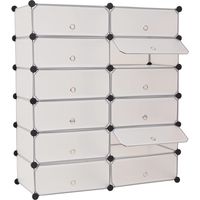 Scarpiera mobile contenitore per scarpe mobile ingresso/corridoio/soggiorno con 12 scomparti bianco 020021404
