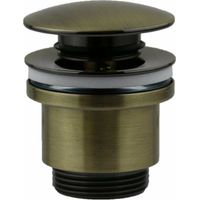 Standard-Rund-Klick-Klack-Ablaufgarnitur aus gebürsteter Bronze Damast 18216 Bronze