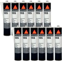 Set di 12 adesivi per vetri SIKA Sikaflex 555 - Nero - 300ml