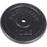 Disco in ghisa peso 10 kg e diametro 25 mm - allenamento con bilanciere - ginnastica a casa
