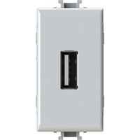 Modulo presa USB 2.0 tipo A, 5Vdc 2,1A, serie U, bianco, compatibile con serie Vimar Plana - 4Box USB 2.1 4B.V14.USB