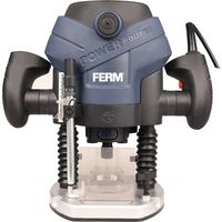 Ferm – Défonceuse 1300W PRM1015 – Vitesse 9000-30000 trs/min – Profondeur de fraisage max. 60mm – Éclairage LED intégré
