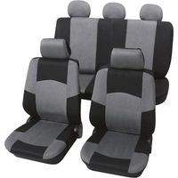 Petex 24274918 fundas de asiento poliéster negro 17 piezas