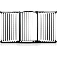 Bettacare Extra Tall Curved Top Dog Gate, 161cm - 170cm, Matt Black, Extra Tall 100cm in Height, Pressure Fit Pet Gate