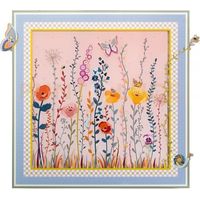 QUADRO AMELIE PICCOLO IN CRISTALLO ACRILICO DECORO FARFALLE E FIORI