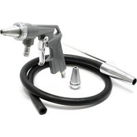 Wiltec Kit Pistolet de sablage à air comprimé avec Tuyau d’aspiration Buse de rechange 6,3 bars – Jet de sable – Accessoires air comprimé