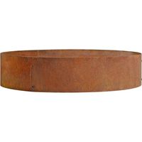 Estexo – Carré potager en acier Corten 120 cm – Hauteur 20 cm – Anneau de plantation pour fleurs et herbes – Solide et durable