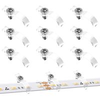 100 clips de fixation pour ruban LED extérieur, avec 100 vis de 10 mm.