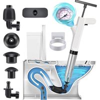 Deboucheur WC,déboucheur de toilettes,Piston de Toilette Déboucheur Evier Haute Pression Déboucheur toilette pour Déboucher les Toilettes/Lavabo/Baignoire/Drain de Sol/evier (Blanc)