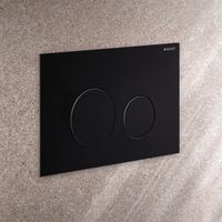 Geberit Sigma40 Round Dual Flush Plate - Matt Black
