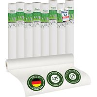 Vliestapete Raufasertapete – Raufaser 6er Set, 6 x 10,05 m x 0,53 m, überstreichbar, atmungsaktiv, Wandtapete Made in Germany – Veluxis