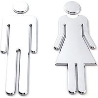 Plaque de Porte Femmes et Hommes,Signe Toilette, WC Sign,Symboles de WC Hommes Femmes Signe Toilette pour Porte Panneau WC Homme Femme Panneau Toilette Signe de Porte Salle de Bain