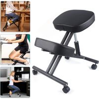 Chaise genoux avec roulettes - Ergonomique - Pour ordinateur - Tabouret de santé - Hauteur réglable de 50 à 60 cm - Orthopédique - Pour soutenir vos genoux et tibias