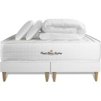 Komplettpaket Bett - Matratze 160x200 cm + 2 Boxspringbetten (Monoblock) + 2 Kopfkissen + Bettdecke - Buckingham